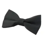 Bow Tie Black Satin Clip On Mens Boys Unisex Tuxedo Shirt Classic Bowtie - Image 2