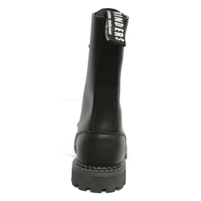 Unisex Real Leather Military Boots Black Ginders Herald Punk Rock Safety Steel Toe - Image 5