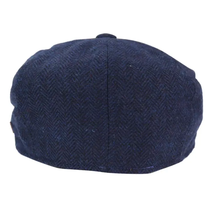 Mens Tweed Newsboy Cap Blinders Baker Boy Flat Check Grandad Hat - Image 13