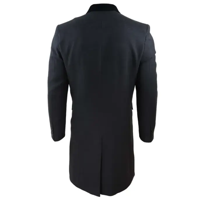 Mens 3/4 Long Double Breasted Overcoat Jacket Wool Coat Peaky Blinders - Image 11