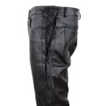 Mens Real Leather Biker Jeans Laced Tassel Western Cowboy Riding Pants Trousers - Image 3