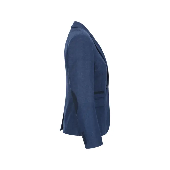 Womens Tweed Herringbone Blazer Jacket Waistcoat Navy Blue 1920s Vintage - Image 7