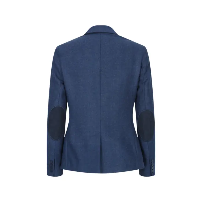 Womens Tweed Herringbone Blazer Jacket Waistcoat Navy Blue 1920s Vintage - Image 6