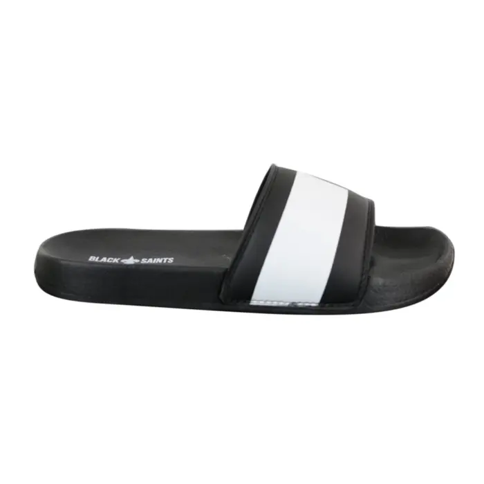 Mens Black White Stripes Spikes Flip Flops Slippers Summer Beach Casual Walking - Image 12