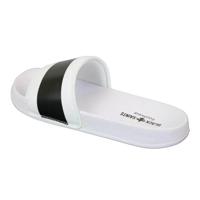 Mens Black White Stripes Spikes Flip Flops Slippers Summer Beach Casual Walking - Image 18