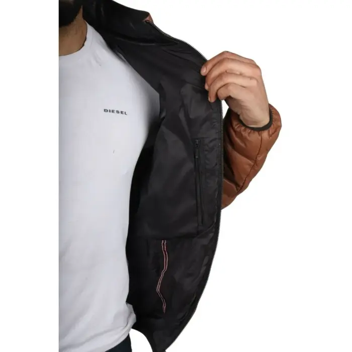Men's Puffer Quilted Real Leather Jacket Casual Waist Length - Image 22