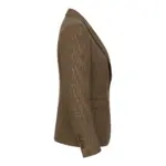 Women's Blazer Brown Tweed Tailored Fit Formal Jacket - Image 4