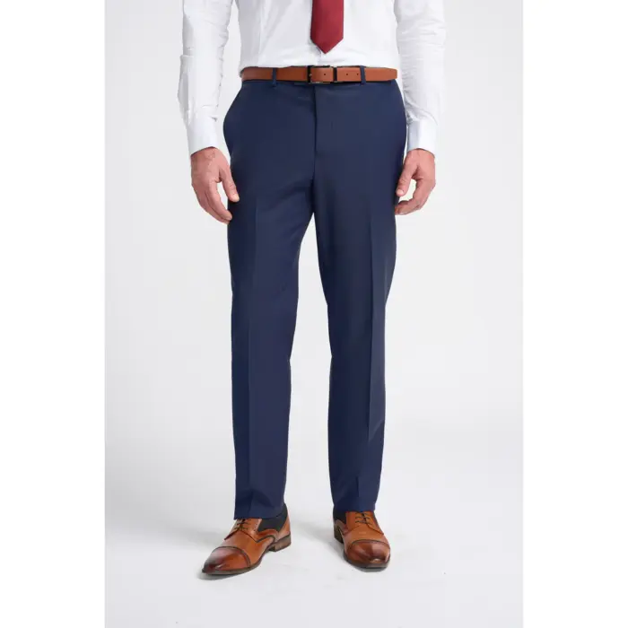 Men's Trousers Navy Blue Formal Suit Pants - Image 1