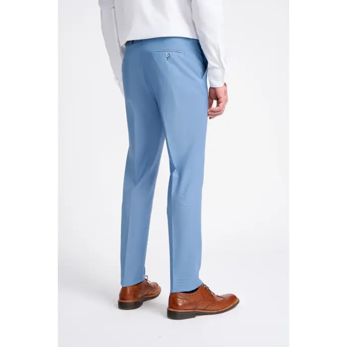 Men's Trousers Sky Blue Formal Suit Pants - Image 2
