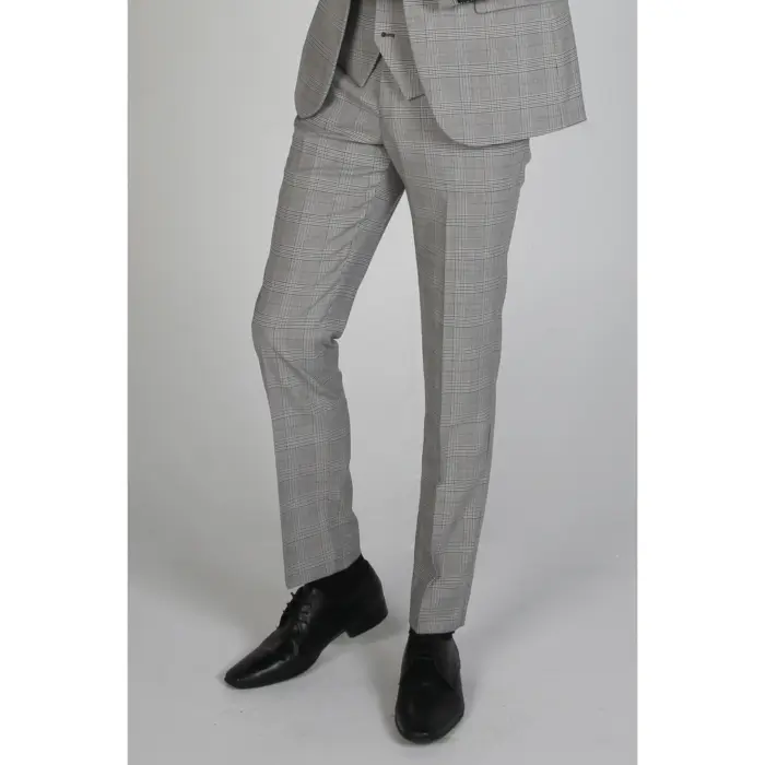 Hugo - Men's Check Grey Trouser Bussiness Office Wear - Image 2