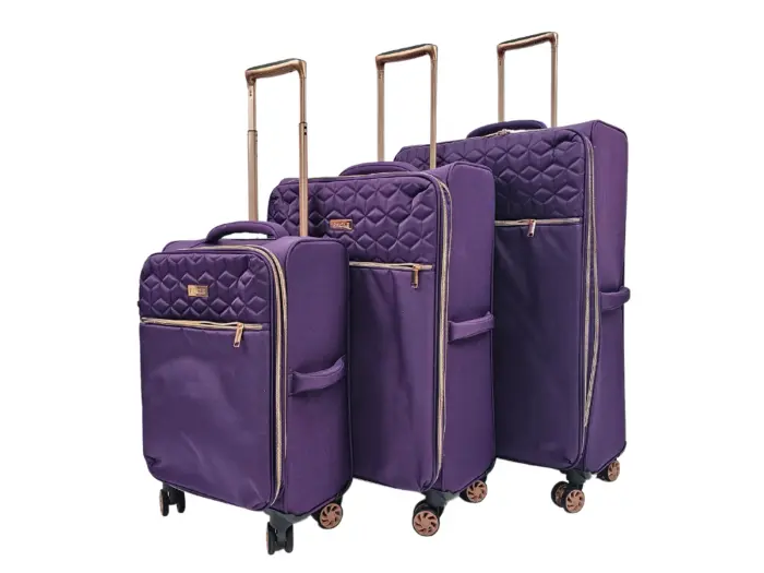 Suitcase Travel Bag Carry On Hand Cabin Check in Soft Case Luggage Trolley Set - Image 55