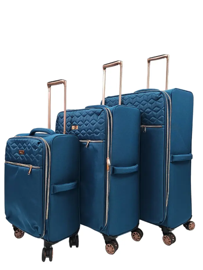 Suitcase Travel Bag Carry On Hand Cabin Check in Soft Case Luggage Trolley Set - Image 56