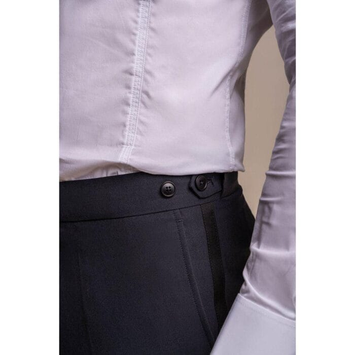 Mens Navy Tuxedo 2 Piece Shawl Collar Suit - Knighthood Store