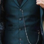 Men's 3 Piece Suit Classic Prince of Wales Check Olive Green Wedding Office Retro - Knighthood Store