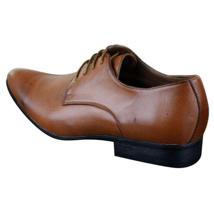 Mens Smart Casual Formal Laced Pointed Leather Shoes Wedding Prom Office Classic - Knighthood Store