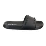 Mens Black White Stripes Spikes Flip Flops Slippers Summer Beach Casual Walking - Knighthood Store