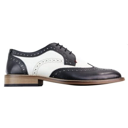 Mens Real Full Leather Gatsby Shoes Classic Leather 1920s Italian Smart Formal - Knighthood Store