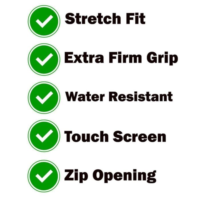 Mens Zip Stretch Cycling Gloves Trouch Screen Ultra Grip Road Mountain Bike - Knighthood Store