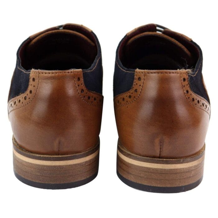 Mens Real Leather Suede Brogues Derby Oxford Shoes Classic British Smart Casual - Knighthood Store
