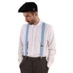 Mens Classic Retro Trouser Braces Suspenders 1920s Gatsby Peaky Blinders Colours - Knighthood Store