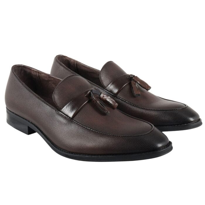 Men's Loafers Shoes Leather Lined Slip On Tassel Formal Shoe - Knighthood Store