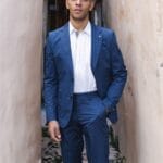 Mens 2 Piece Summer Suit Blue Office Wedding Smart Casual Classic Italian Tailored Fit - Knighthood Store