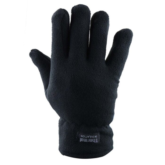 Mens Thermal Insulated Lined Warm Gloves One Size Stretch Classic Black - Knighthood Store