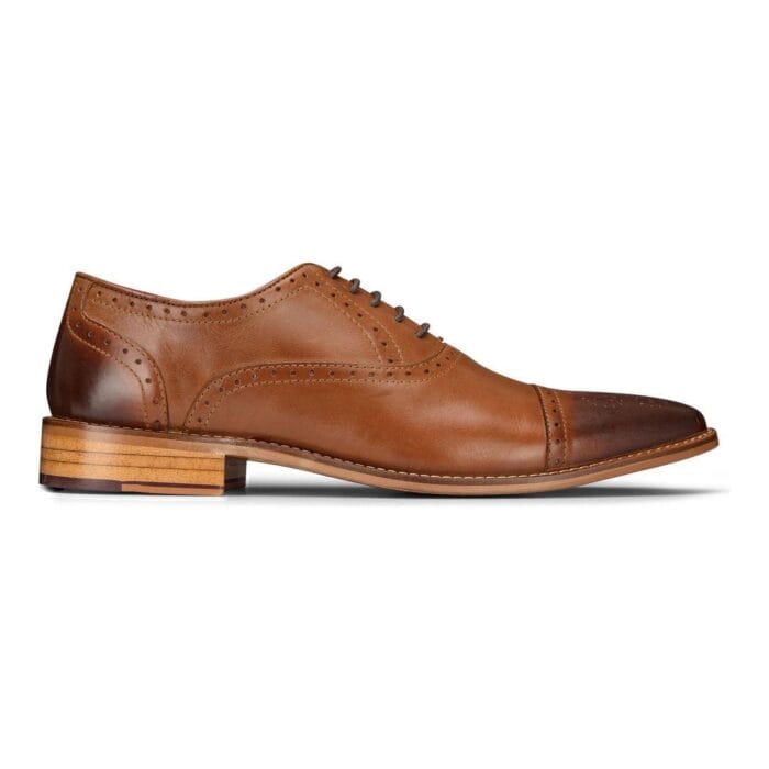 Mens Real Leather Classic Brogues Black Laced Shoes Smart Formal Leather Vintage - Knighthood Store