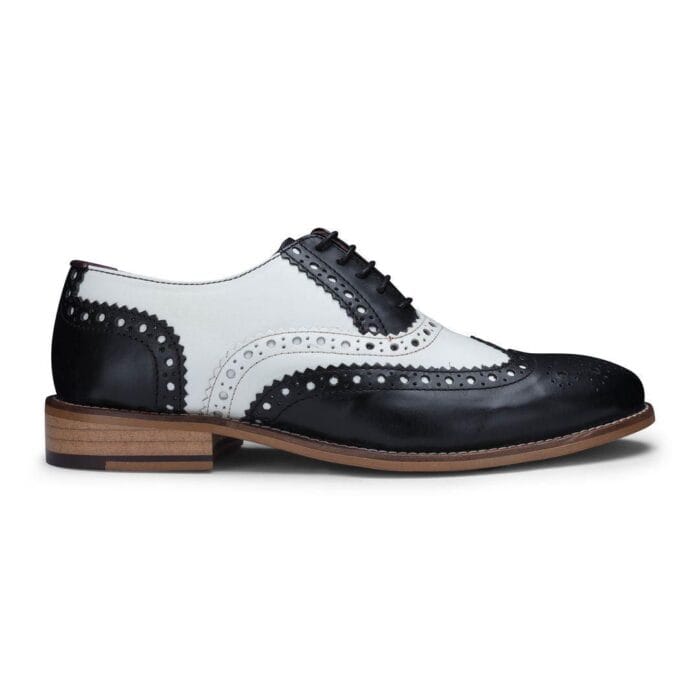 Mens Real Leather Vintage Shoes Brogues 1920s Suede Tweed Laced Shoes Smart Formal - Knighthood Store