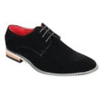 Mens Suede Smart Casual Oxford Shoes Laced Brown Black Blue - Knighthood Store
