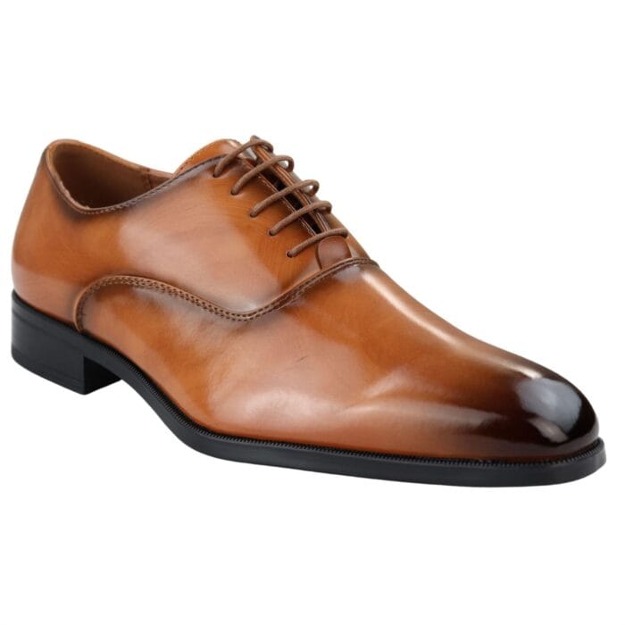 Mens Smart Formal Patent Oxford Shoes Shiny Laced Classic Round Toe Dress - Knighthood Store