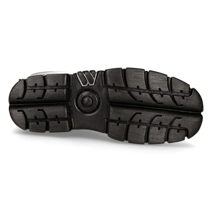 New Rock M-WALL127N-C1 Boots Black Leather Wall Rock Biker Mid-Calf Tower Boots - Knighthood Store