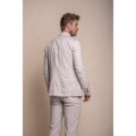 Mens Stone Grey Linen 2 Piece Summer Suit - Knighthood Store