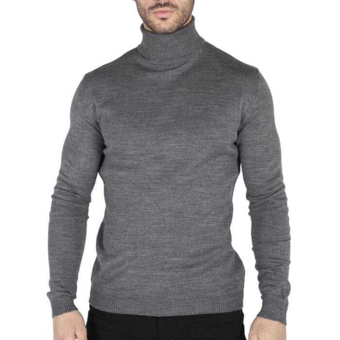 Mens Polar Neck Jumper Roll Neck High Turtle Neck Slim Fit Light Weight - Knighthood Store