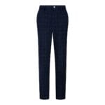 Boys Blue 3 Piece Suit Navy Check Wedding Prom Formal Vintage Tailored Fit - Knighthood Store