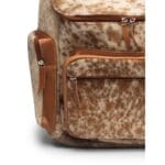 Unisex Rucksack Real Leather Cow Skin Zipped Bag Mens Ladies Carrier - Knighthood Store