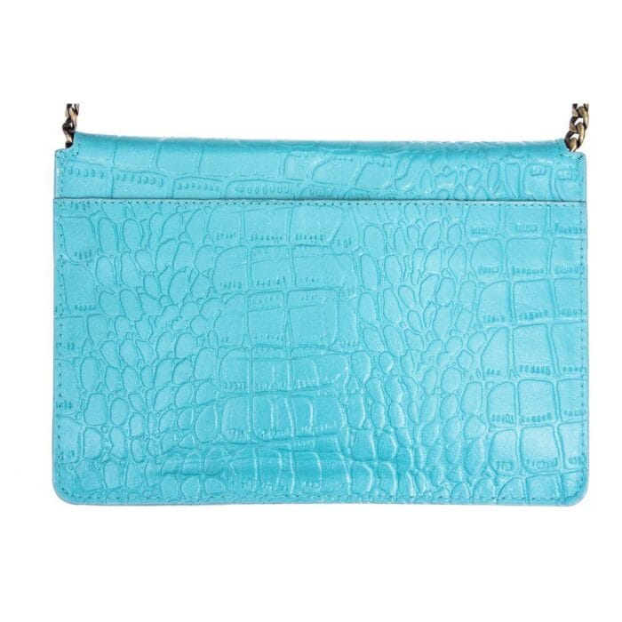 Womens Real Leather Buckle Hide Clutch Shoulder Bag Metal Chain Cross Body - Knighthood Store