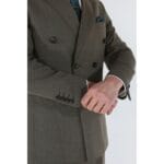 Men's Suit 2 Piece Sage Green Double Breasted Tailored Fit Summer Wedding - Knighthood Store