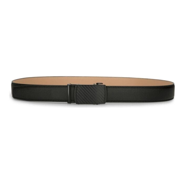 Mens Leather Belt Ratchet Trouser Jeans Dress 35MM Trim to Fit Any Size - Knighthood Store