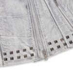 Women's Leather Jacket Cross Zip Studded Moto Brando Biker Coat - Knighthood Store