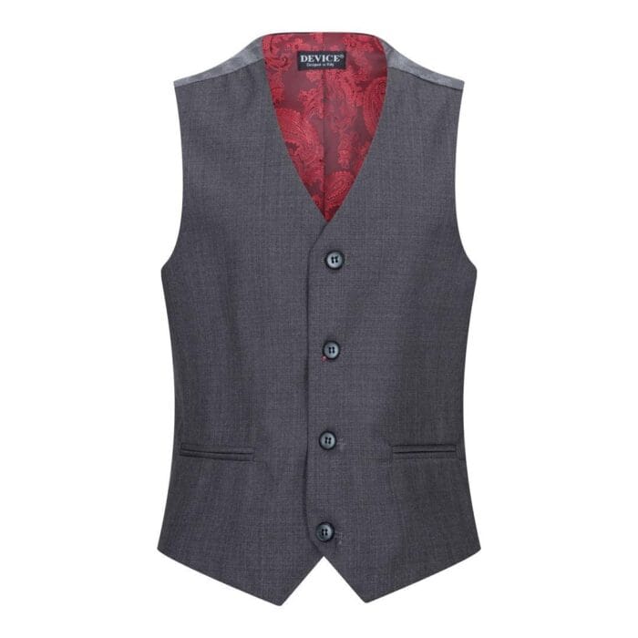 Boys 3 Piece Charcoal Dark Grey Suit Classic Wedding Party Vintage - Knighthood Store