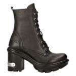 Ladies New Rock Platform Heel Boots Plain Metal Military Punk Goth NewTYRE07X-S1 - Knighthood Store