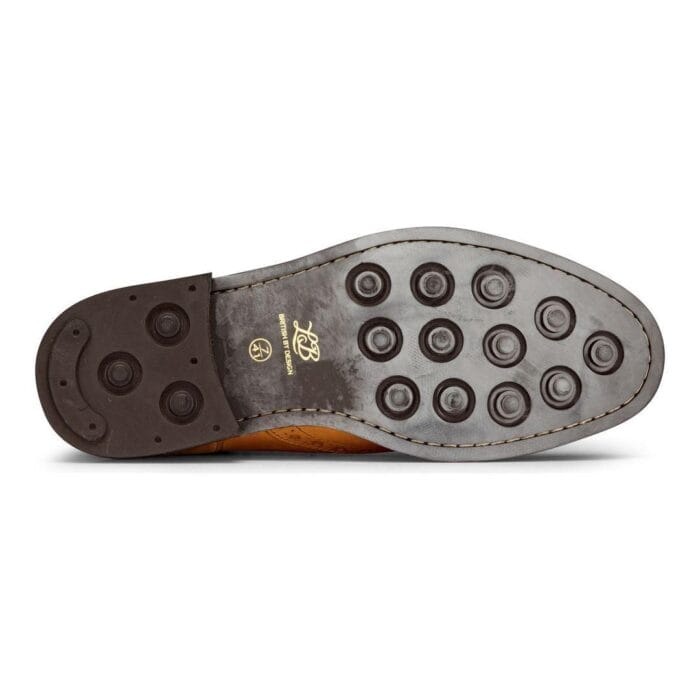 Mens Slip On Real Leather Brogue Boots Brown Tan Classic Smart Formal London - Knighthood Store