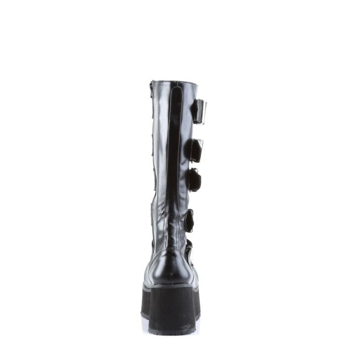 Wedge Knee High Boots Demonia TRASHVILLE 518 Boots Unisex Goth Punk EMO Platform - Knighthood Store
