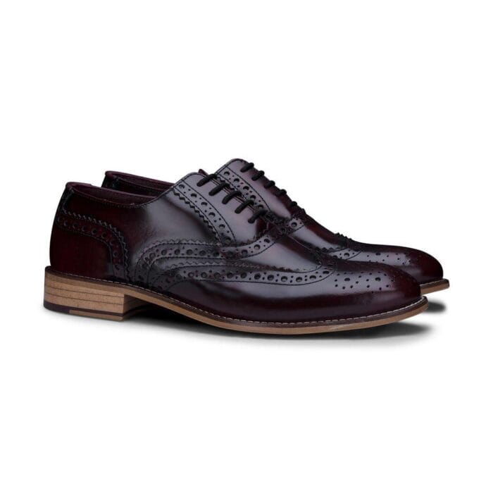 Mens Real Leather Vintage Shoes Brogues 1920s Suede Tweed Laced Shoes Smart Formal - Knighthood Store