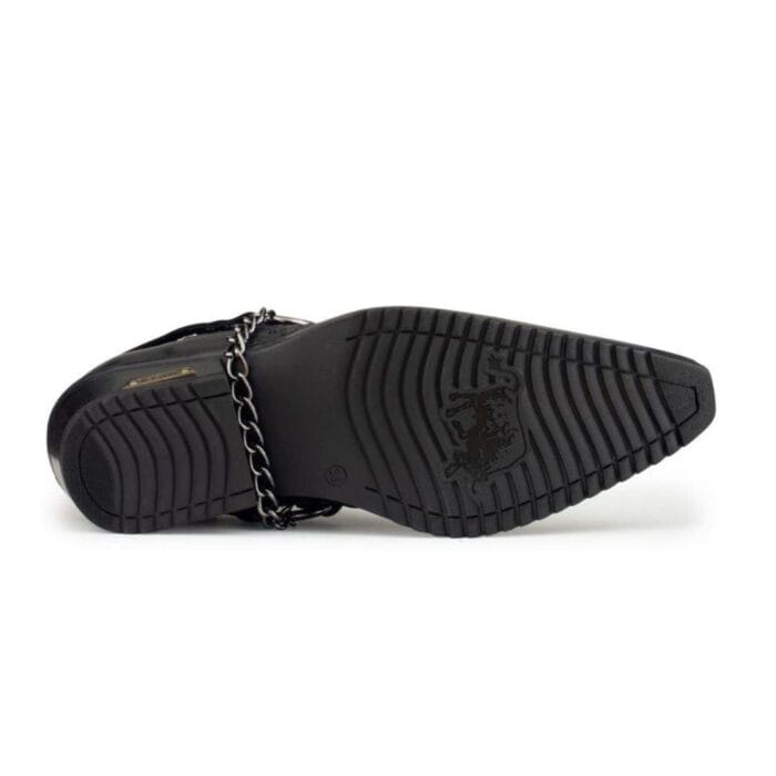 Mens Real Leather Croc Cowboy Riding Shoes Belt Chain Western Cuban Heel Dancing - Knighthood Store