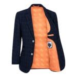 Boys Blue 3 Piece Suit Navy Check Wedding Prom Formal Vintage Tailored Fit - Knighthood Store
