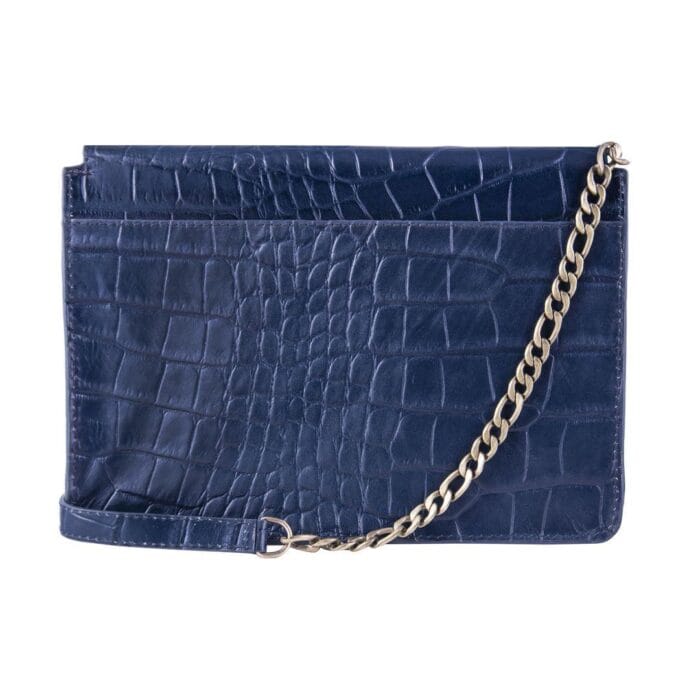 Womens Real Leather Buckle Hide Clutch Shoulder Bag Metal Chain Cross Body - Knighthood Store