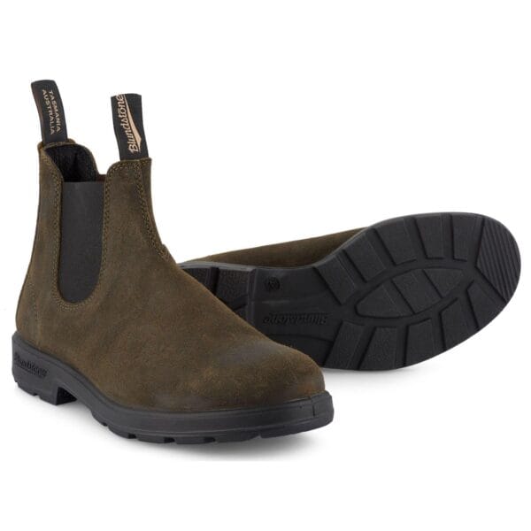 Blundstone 1615 Dark Olive Suede Leather Chelsea Boot - Knighthood Store