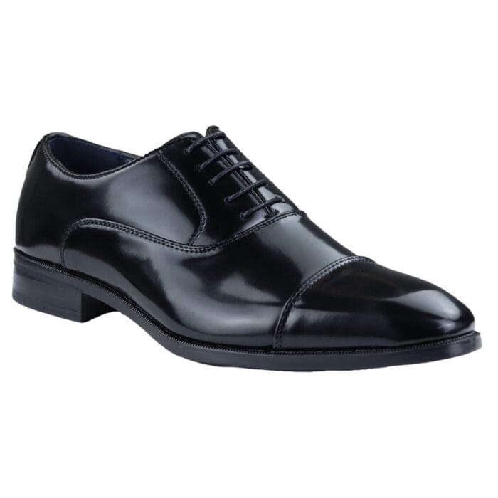 Mens Smart Formal Black Brown Shoes Patent Round Toe VIntage 1920s - Knighthood Store